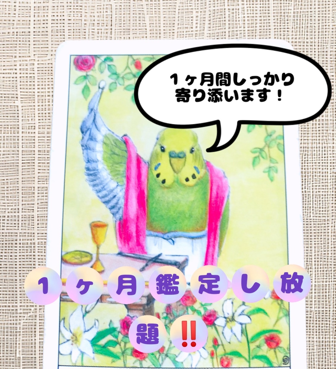 1ヶ月間何度でもチャットで鑑定いたします 恋愛・仕事・人間関係など1月間まるっと相談&鑑定いたします！