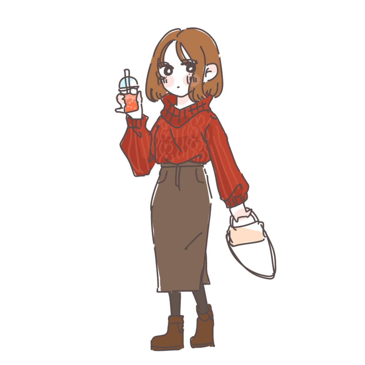 ゆるっとかわいい全身立ち絵イラスト、描きます 自分やうちの子にこの服を着せて！ポーズ指定もOKです イメージ3