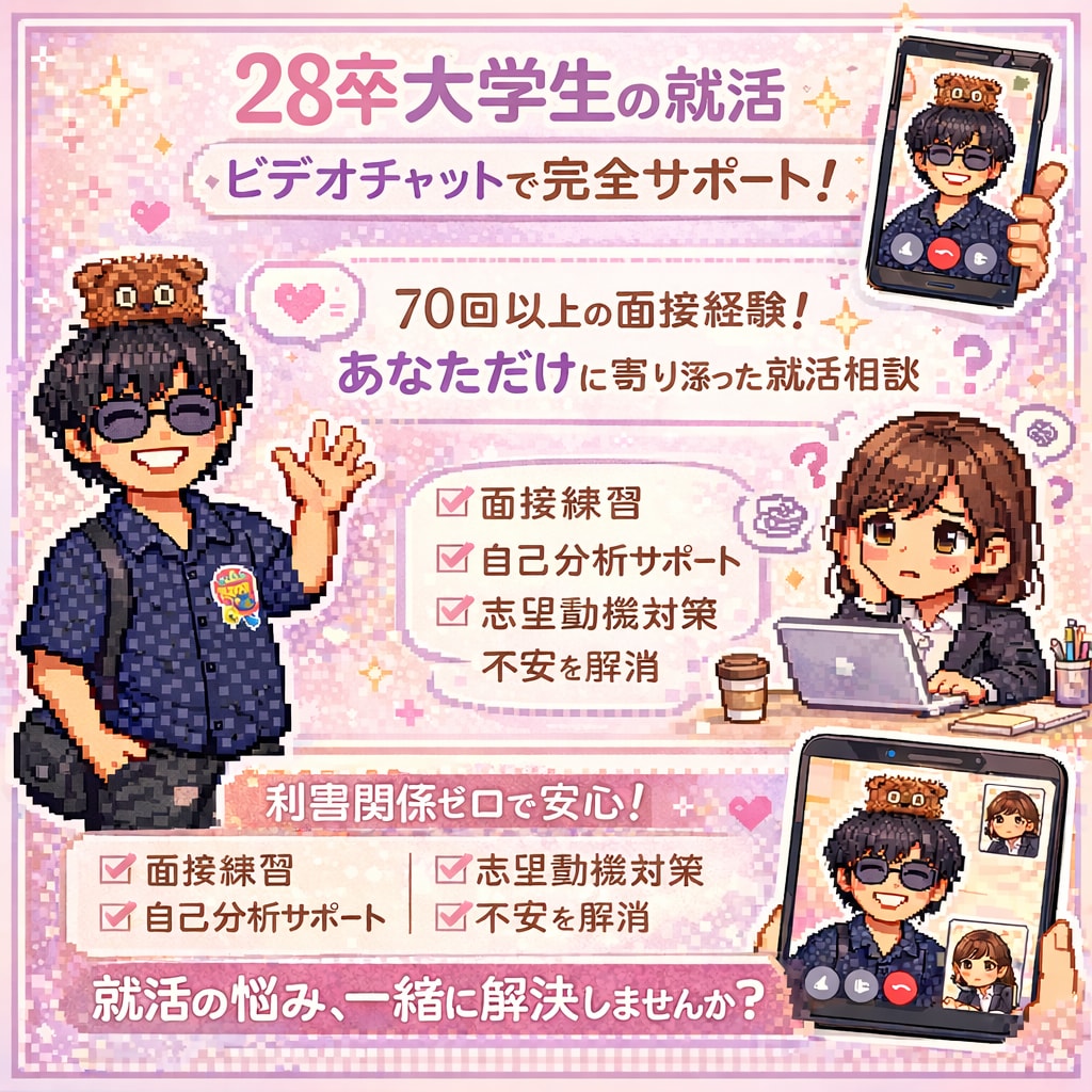 28卒向けに新卒就活対策します 商社人事内定者が不安を自信に変えます イメージ1