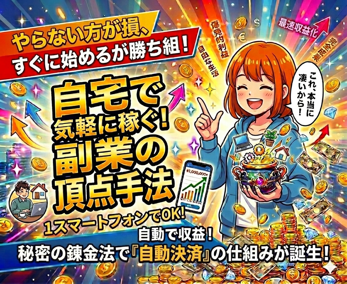 自宅で気軽に稼ぐ✨副業の頂点手法✨教えます ★AIに丸投げで初心者も簡単！｜型破りな方法で収入を自動化｜ イメージ2