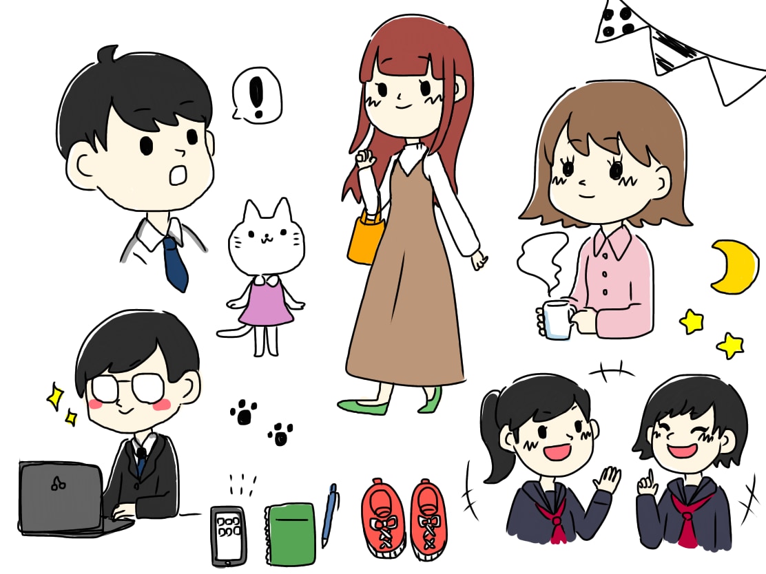 お子さま向けに使えそうなかわいいイラスト描きます 幼稚園、保育園、おこさま向けに使えそうなちょっとしたイラスト イメージ2