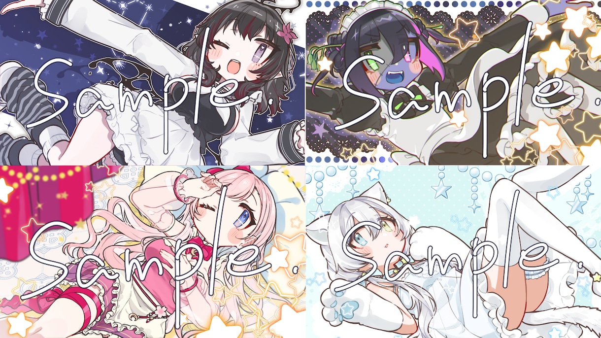 背景込みの一枚絵製作致します 特徴的なデザインが欲しい方向け イメージ1