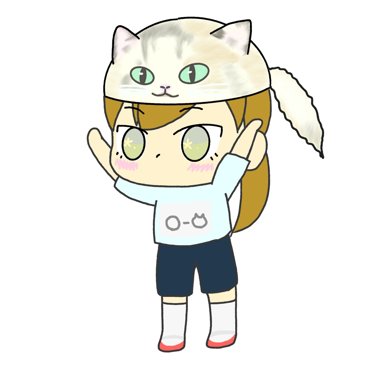 動物を身につけるゆるいミニキャラアイコン作成します 猫やうさぎなど動物と合体！！ゆるゆるっとかわいい！ イメージ5