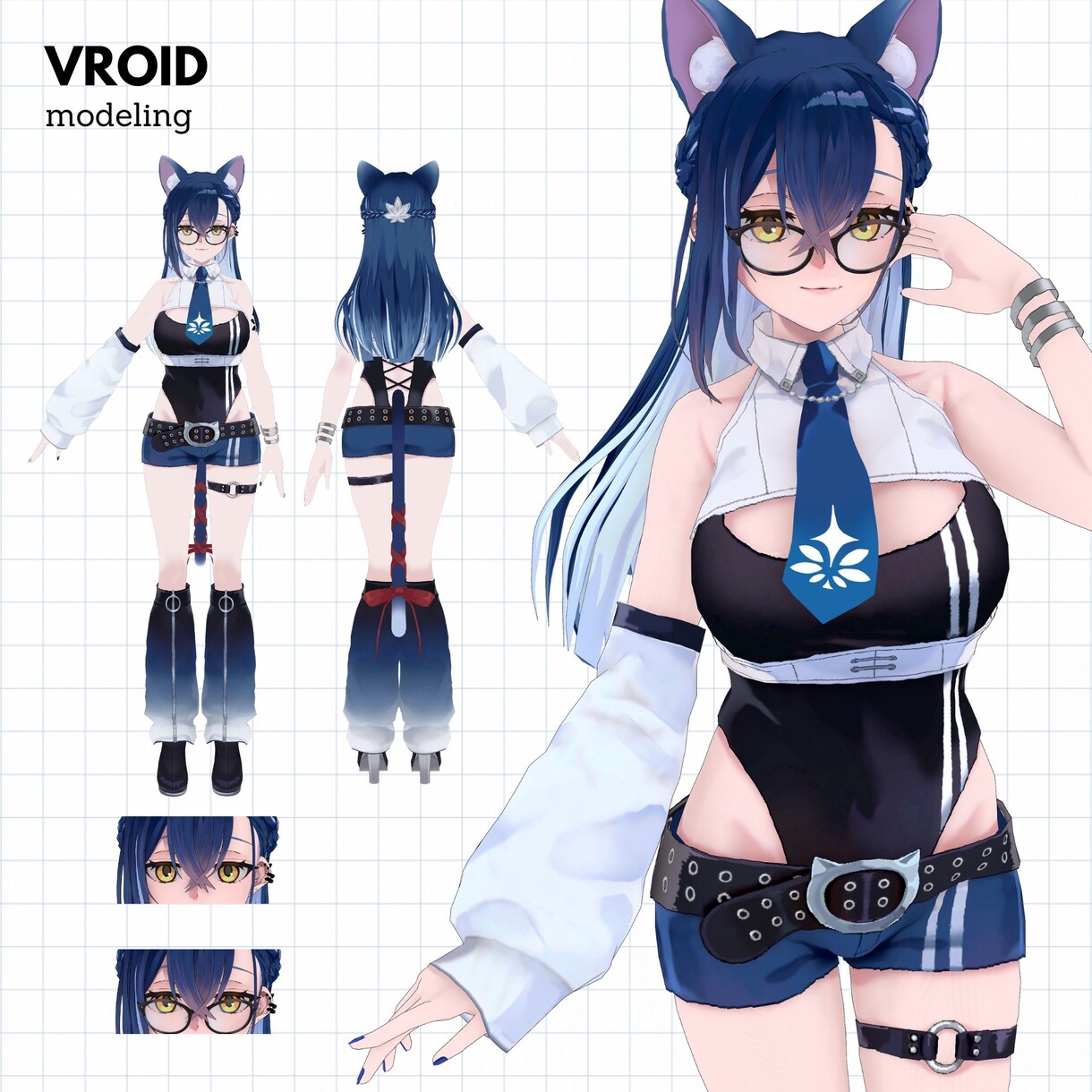 VRoidでオリジナル3Dモデルを作ります Vtuber、VRC等で使える３Dモデルです！商用利用可！ イメージ7