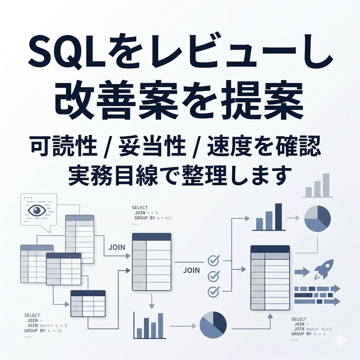 SQLをレビューし改善案を提案します 博士卒・現役メガベンチャーアナリストが初回価格で対応 イメージ1