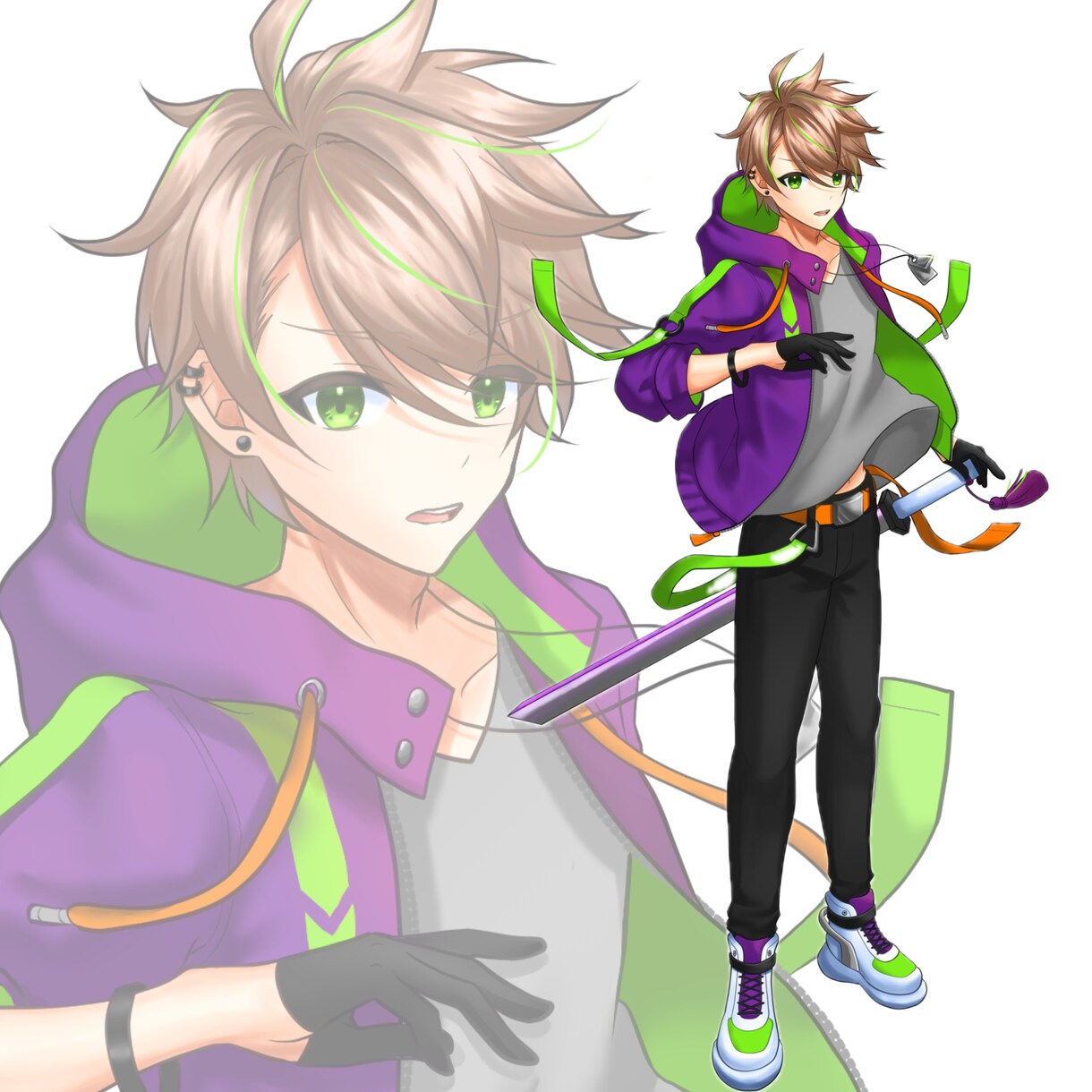 オリジナルのキャラクターデザインを作成します 活動者様向け、カラーラフ修正無制限、好きを詰め込む イメージ1