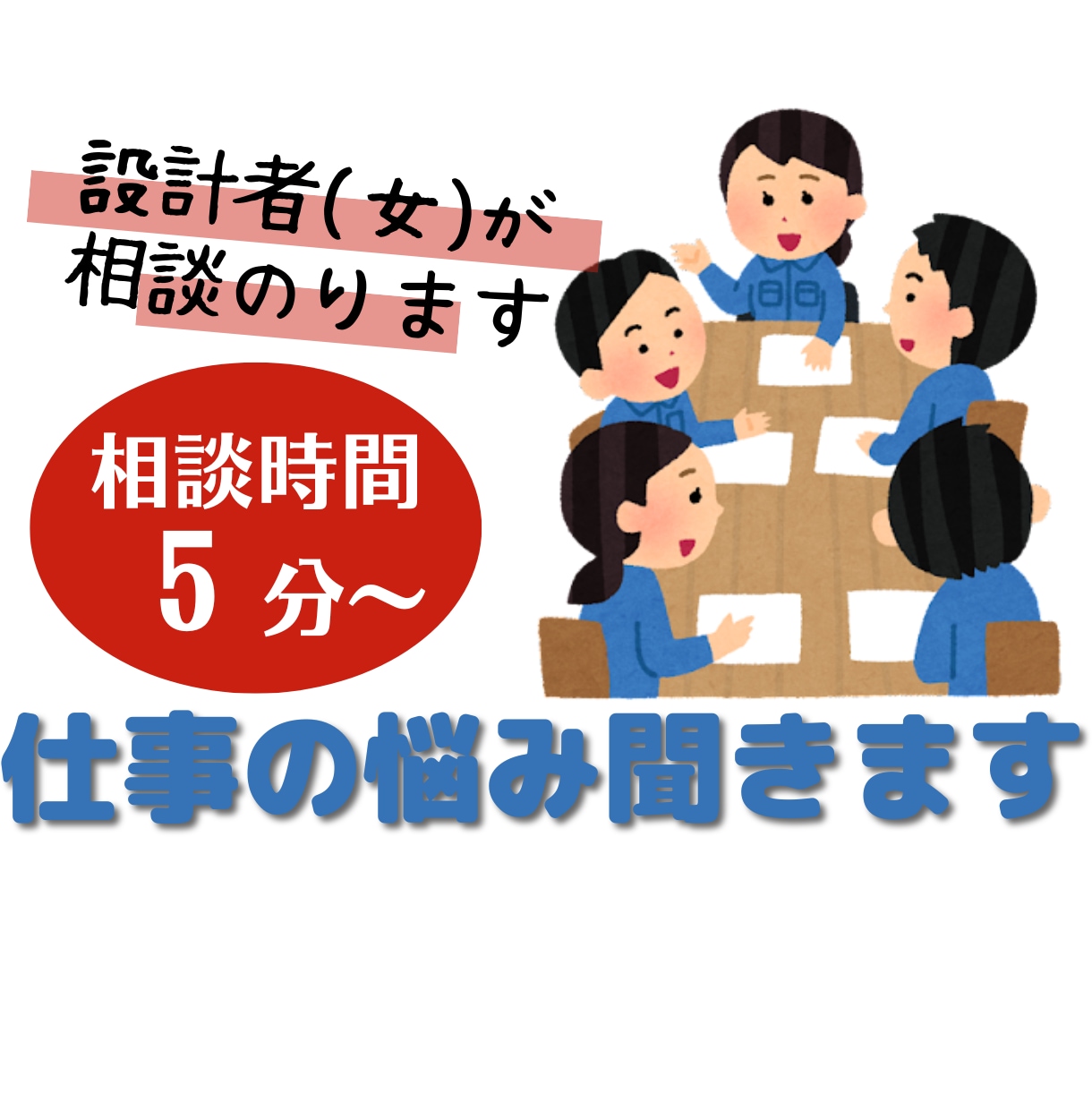 電話相談＊仕事・職場のお悩み聞きます 人間関係/やる気/仕事量など 同僚・部下感覚で気軽に相談 イメージ1