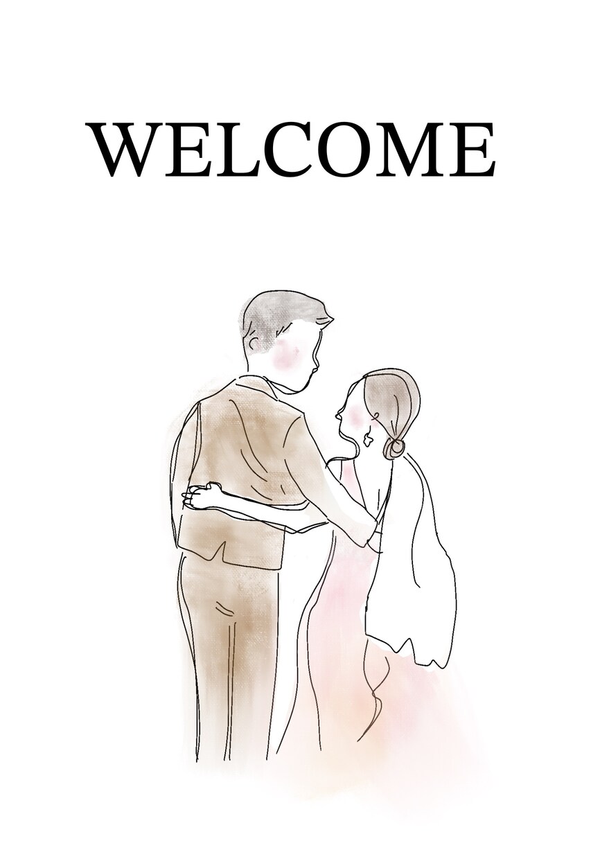 結婚式のウェルカムボードを作成します 結婚式の特別な日に真心込めて描きます イメージ1
