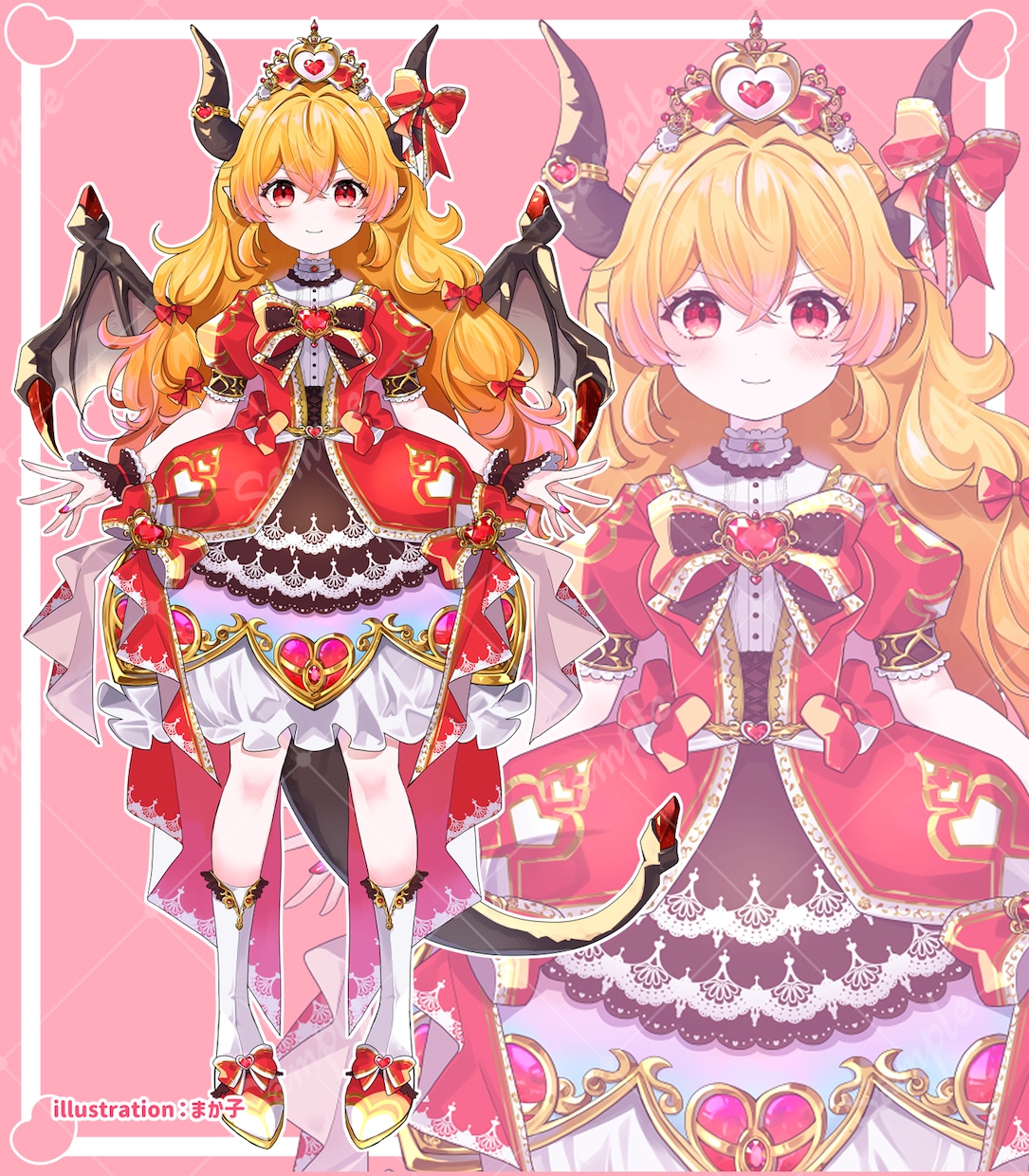 キャラデザ、立ち絵、サムネ等イラスト描きます お菓子と花と凝った衣装を描くのが好きです イメージ2