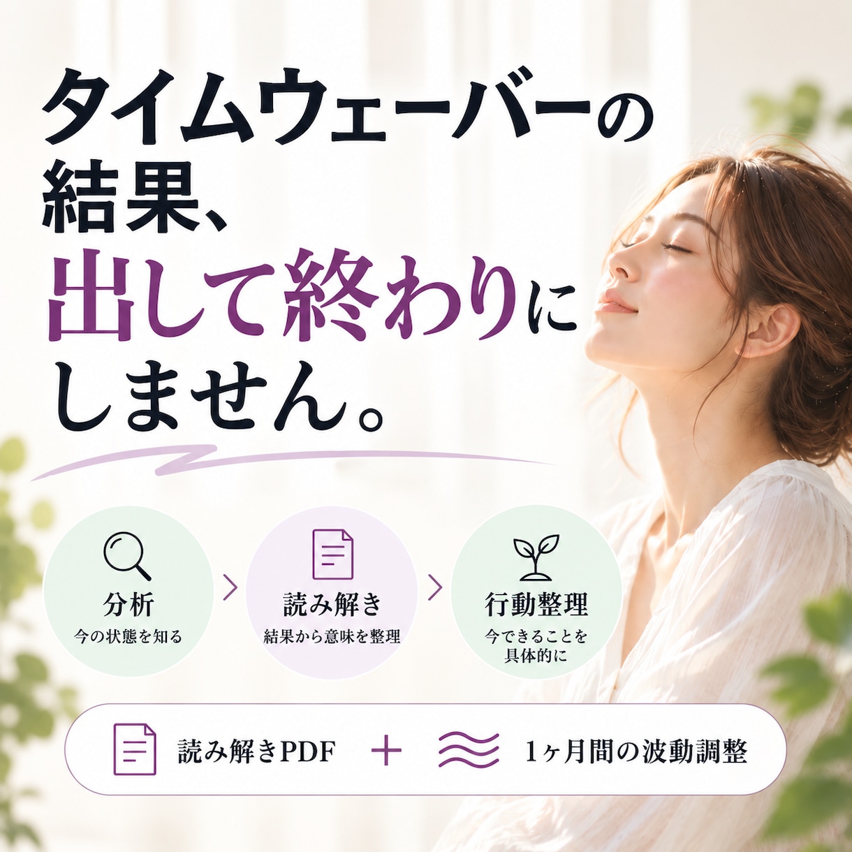タイムウェーバーで分析＆今できることを整理します 原因を言語化し、次の一歩へ。読み解きPDF＆１ヶ月の波動調整 イメージ3