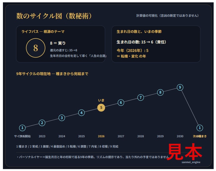 帝王学◇算命学×数秘×占星術で経営の季節を読みます 星と数と暦—三つの視座で読む、経営の攻め時と守り時の羅針盤 イメージ3