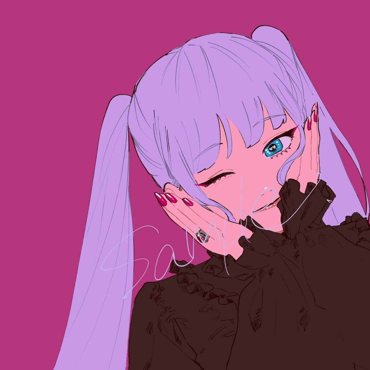 お試し特価！歌ってみた等のイラスト描きます MVに使用する画像作成致します！ イメージ1