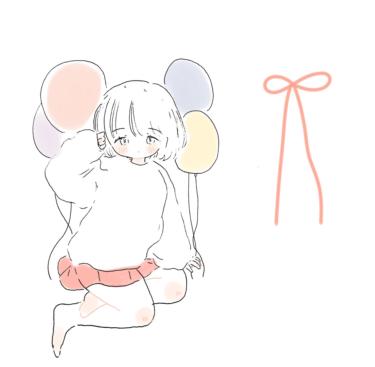 優しいふんわりした女の子イラストを作成します "心に届く優しいタッチふんわりとした絵。" イメージ9