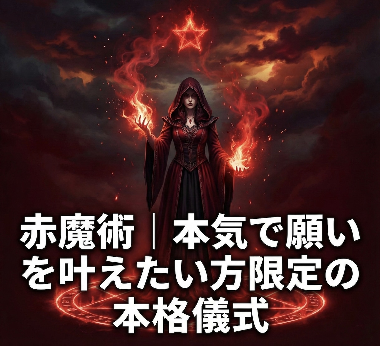 赤魔術｜本気で願いを叶えたい方限定の本格儀式します 恋愛・復縁・仕事・金運・人間関係｜覚悟ある願いのみ承ります イメージ1