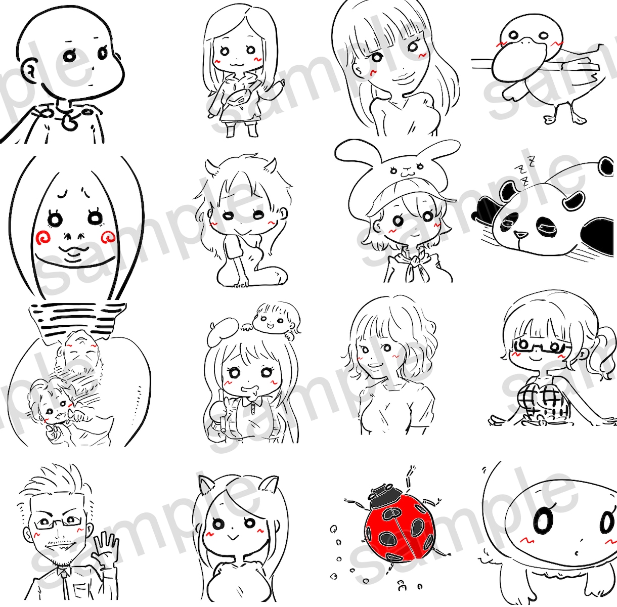 お手軽価格でかわいい似顔絵を描きます SNSに・ブログに・思い出に☆無理しない価格で始めませんか？ イメージ6