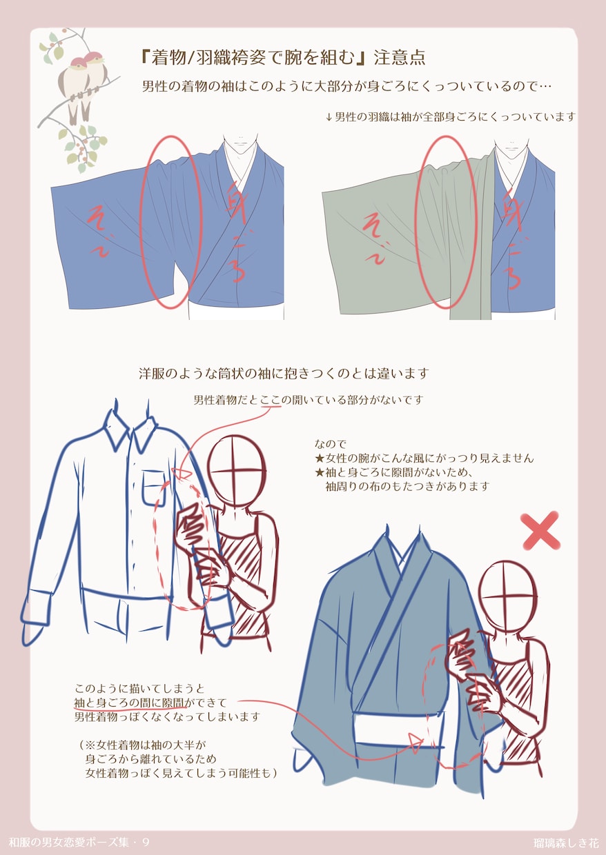 着物・袴・浴衣…和服絵に優しくアドバイスします 和服絵の書籍＆講師経験有り「これで描けてる…？」の不安解消！ イメージ7