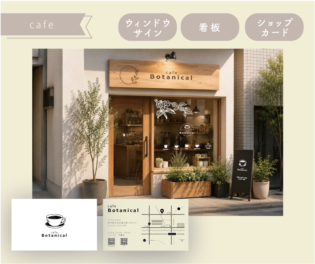女性目線で看板・のぼり・販促物を一式デザインします お店の雰囲気に合わせて統一感のあるデザインに イメージ2