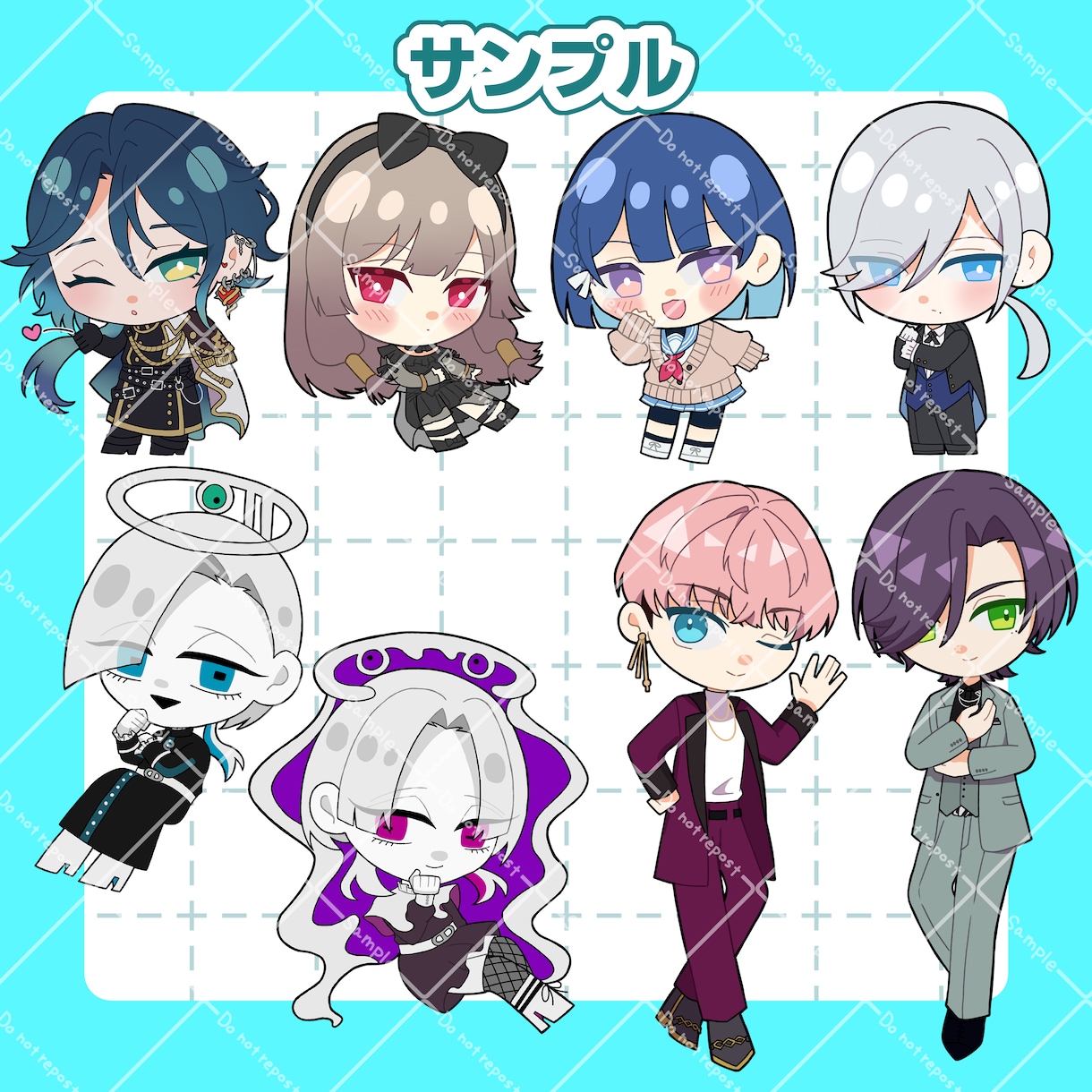 グッズに使えるかわいいミニキャラを描きます 様々な頭身のかわいいミニキャライラストを描きます！ イメージ3
