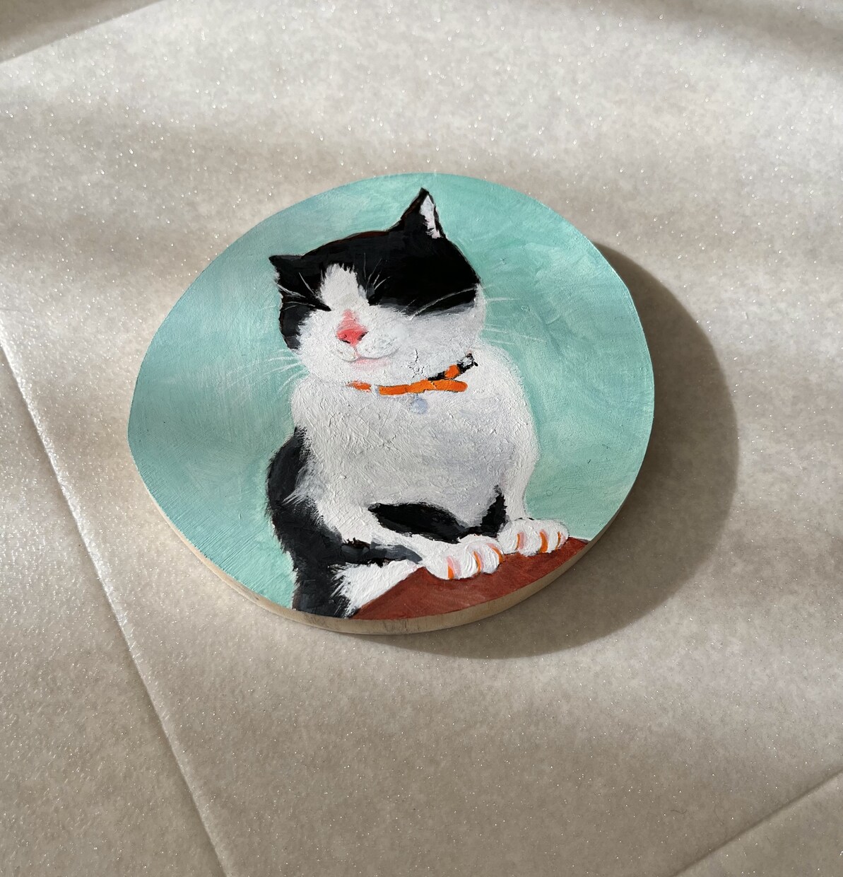 アクリル絵の具×木材でペットアートを作ります 木のぬくもり＊人と被らない自分だけのペットアート イメージ5