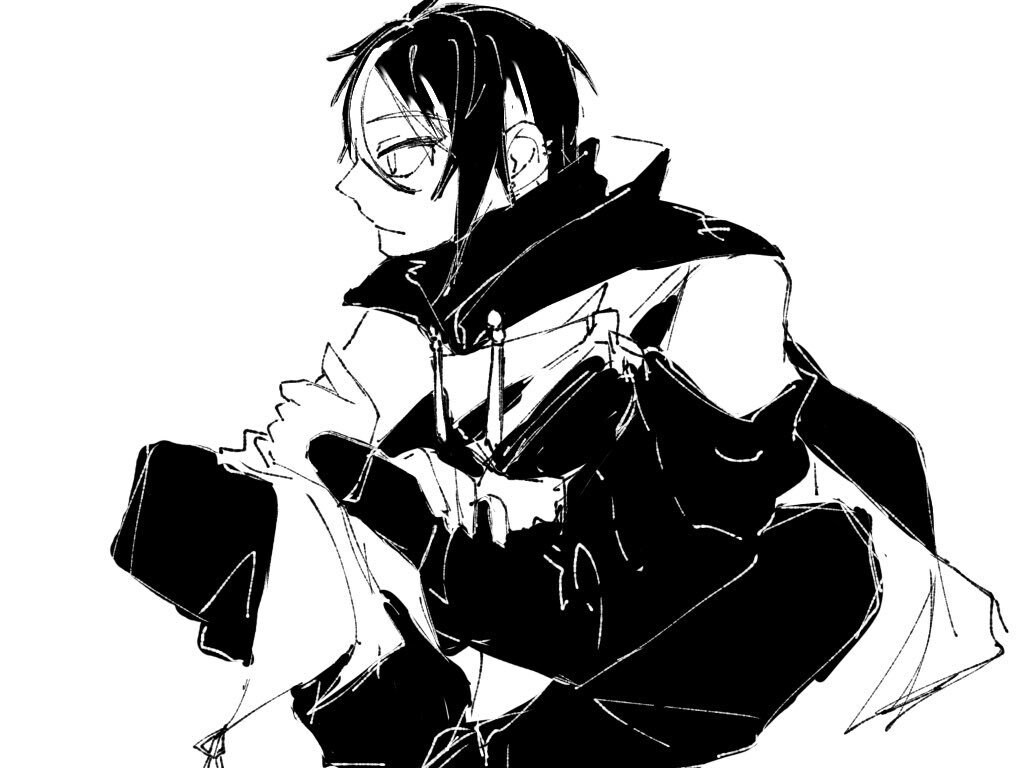白黒でかっこいいイラスト描きます モノクロでかっこいいイラストを最安値で作成致します イメージ2
