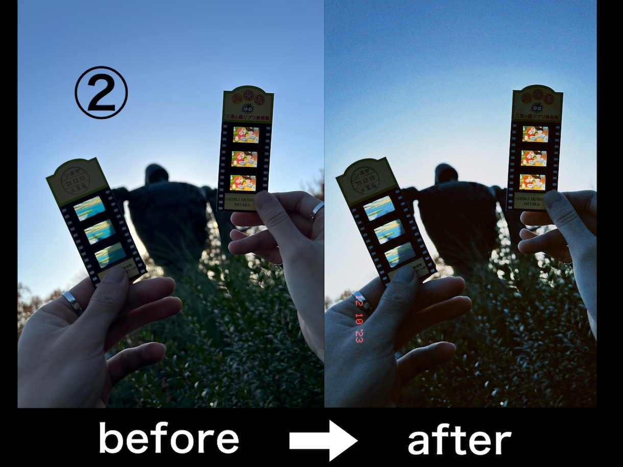 思い出の写真や画像をエモく加工します フィルムカメラで撮ったよなレトロな写真に加工します イメージ2