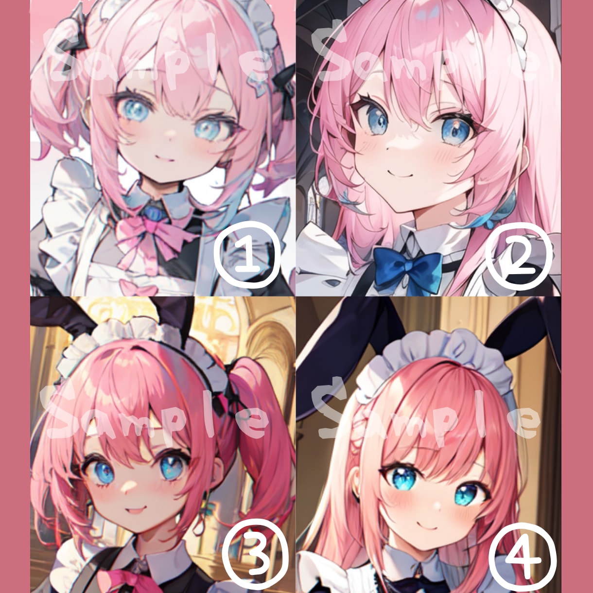 萌えかわいいイラストアイコン☆お任せ制作します あなただけの可愛いハイクオリティーな美少女イラストを制作 イメージ2