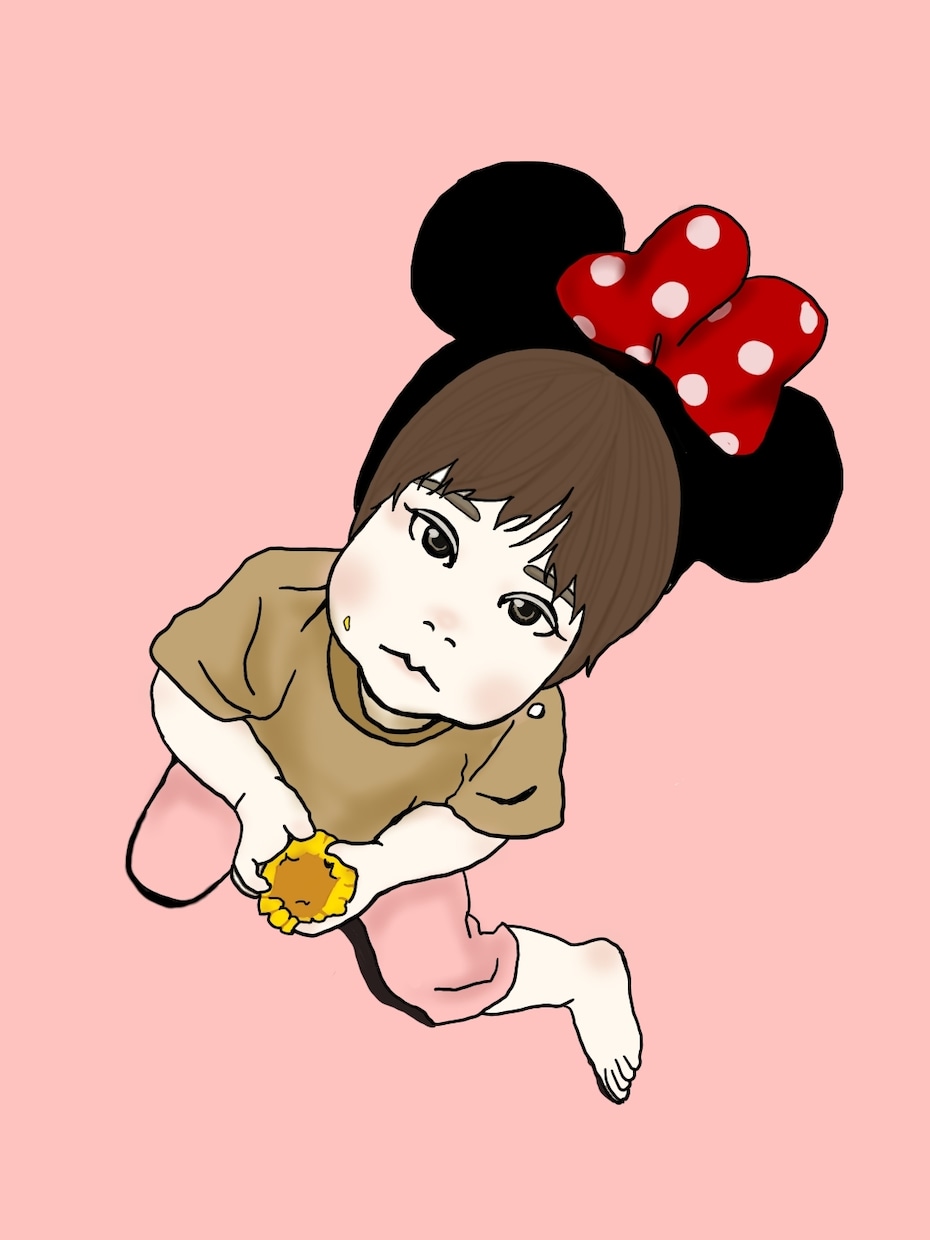 お子さんを可愛くトレースで描きます シンプル可愛く、お子さんをトレースしてイラスト化します イメージ1
