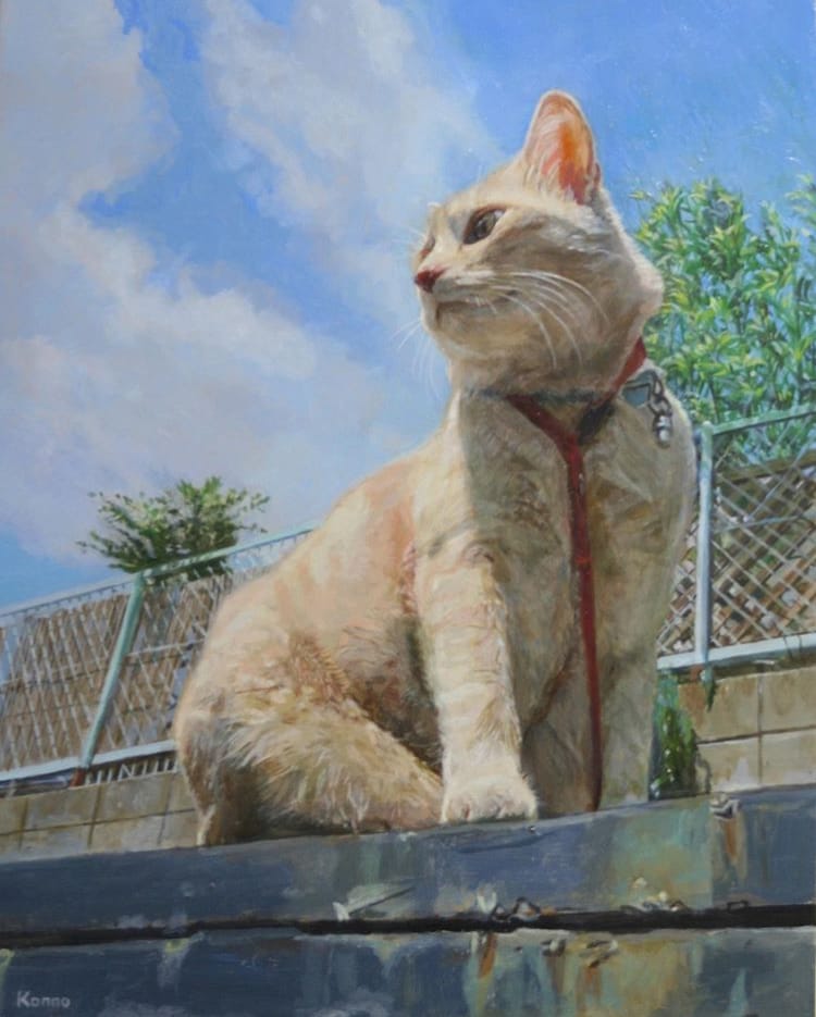 油絵 ペット 肖像画 プロ作家が絵画制作いたします プロの画家が油絵制作いたします(F0号orサムホールサイズ) イメージ9