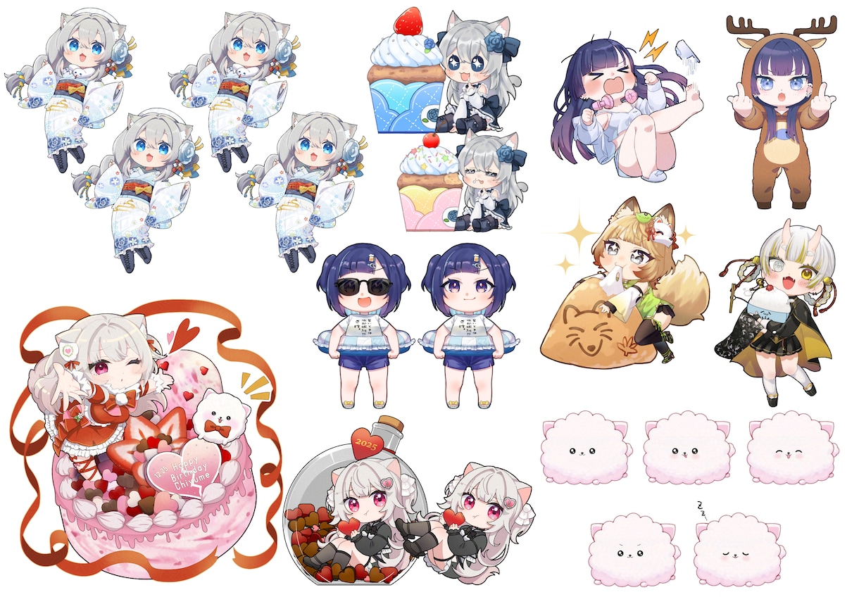 初心者様歓迎!ご希望イラスト描きます 立ち絵・一枚絵・グッズ・サムネイル…用途に合わせご依頼OK♪ イメージ10