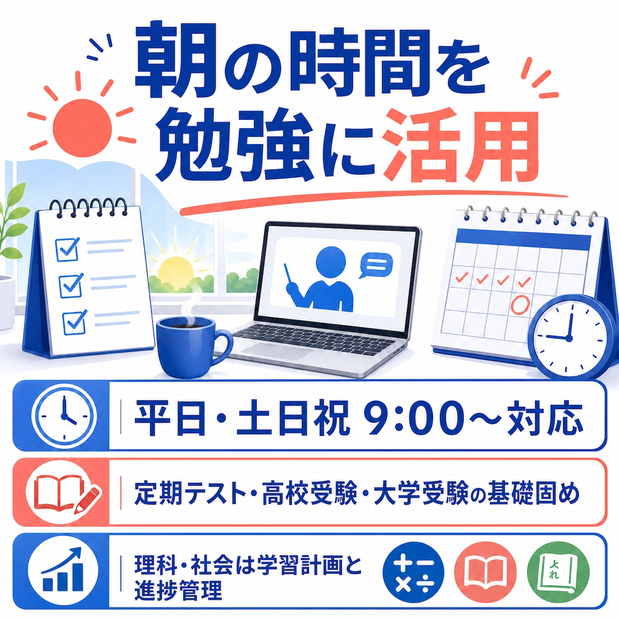 中高生の定期テスト・受験対策をします 数英・現代文を基礎から指導｜学習計画も対応 イメージ2