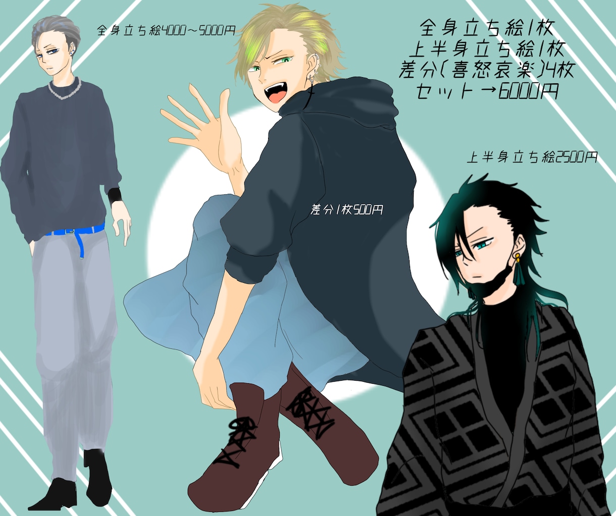 TRPG/企画などの立ち絵描きます ゲームや創作企画やTRPGなどで使用できる立ち絵を描きます！ イメージ2