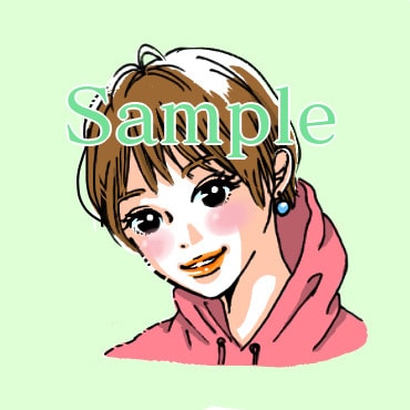 お写真をもとに女の子のアイコン描きます キラキラかわいいオシャレな雰囲気でお仕上げします。 イメージ2