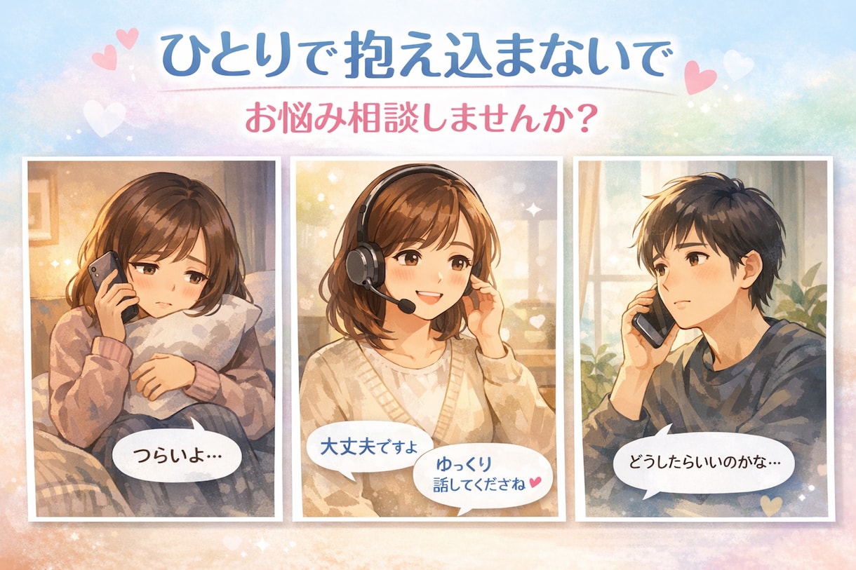 メンタルのお悩み、通話でじっくりお話聞きます 「普通」に縛られて生きづらさを感じている人へ イメージ1