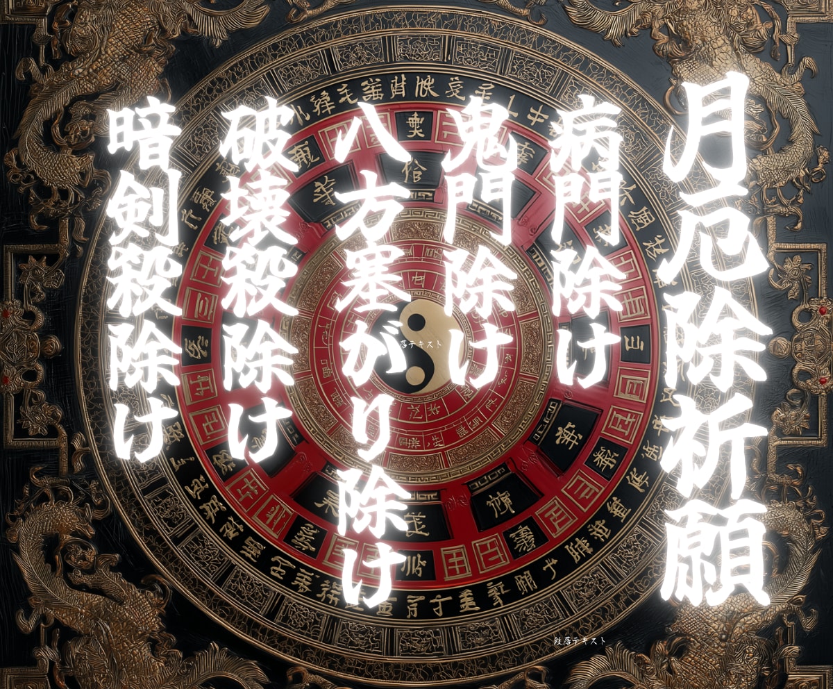 月厄除け祈願/すべての方災を滅除し鑑定します 暗剣殺/破壊殺/病門/鬼門/坎入/八方塞/すべての方災を滅除 イメージ1