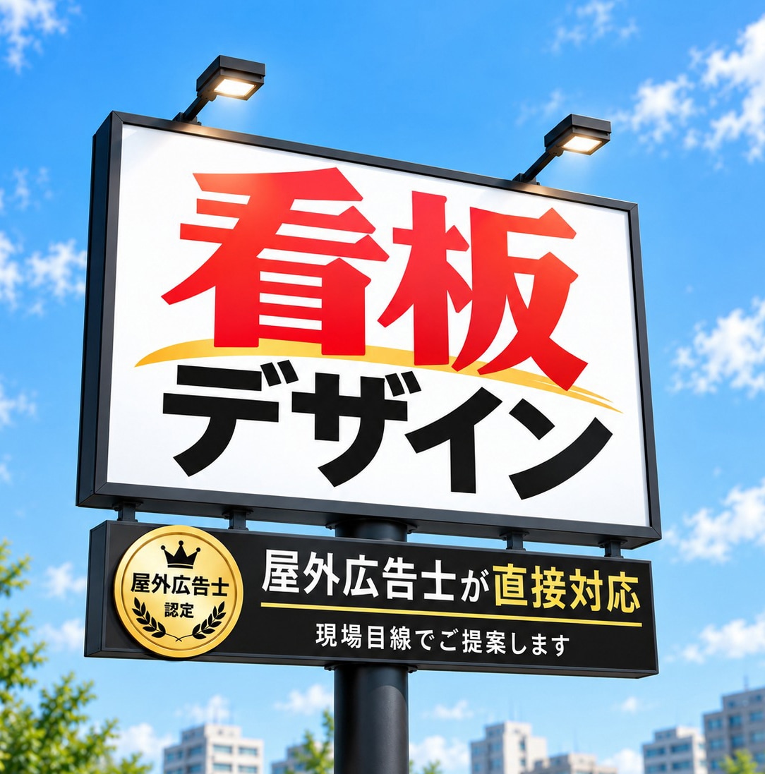 看板デザイン・看板制作データを作成します 屋外広告士｜看板・ウインドウサイン・のぼり イメージ1