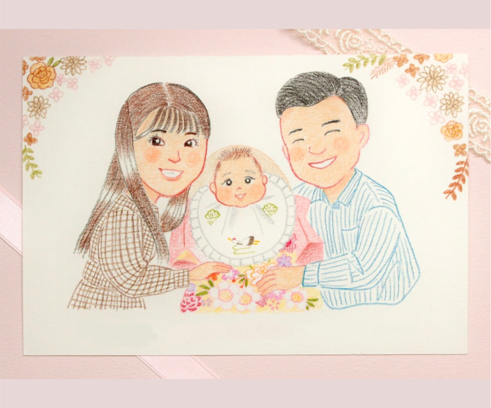 色鉛筆で家族やペットの似顔絵お描きします 背景基本無料&下書き修正何回でも◎原画とデータどちらも納品！ イメージ4