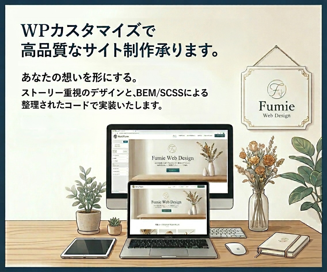 WPカスタマイズで高品質なサイト制作承ります 起業、開業などこれからHPが必要な方へ迅速に対応したします。 イメージ1