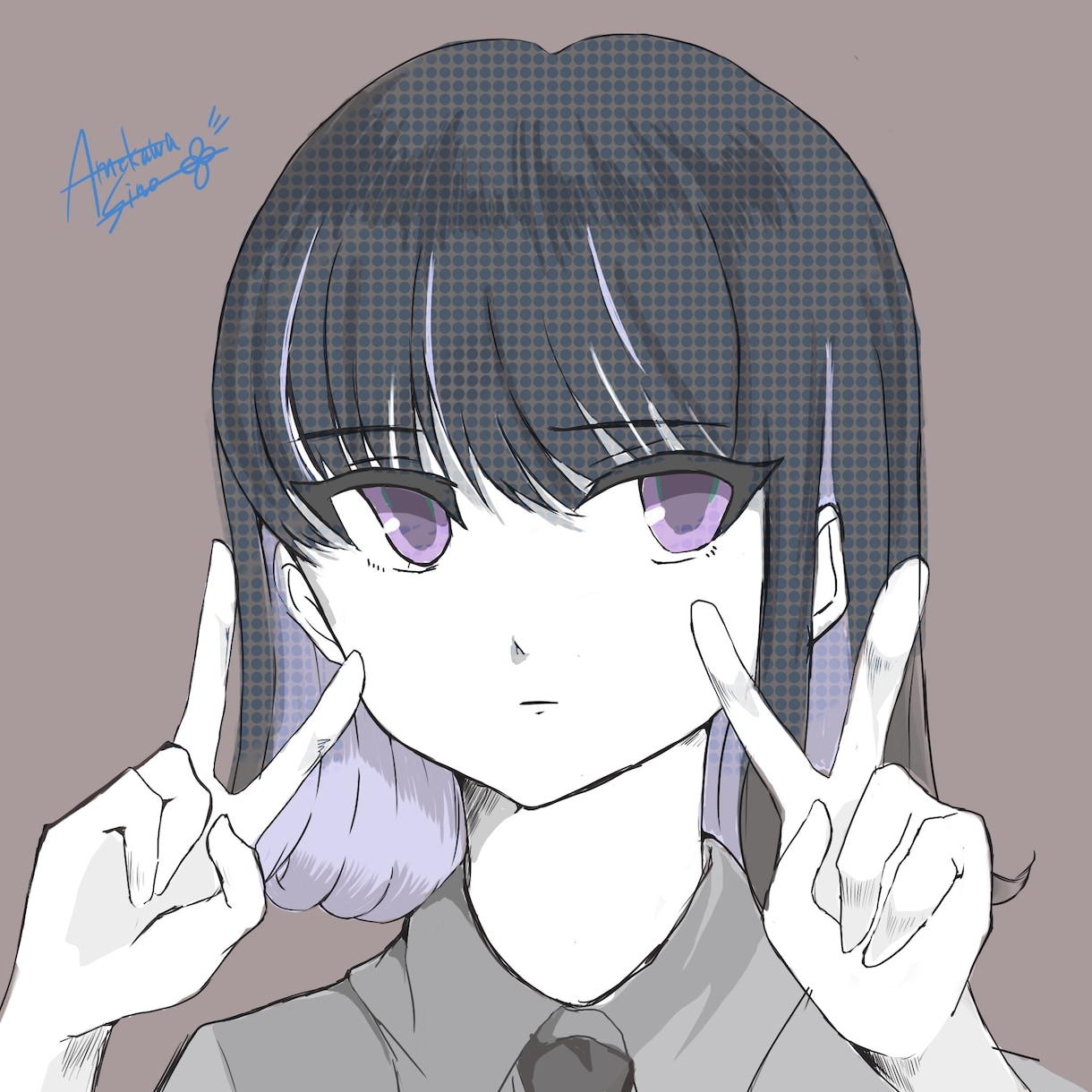 商用利用OK！雰囲気のあるSNS用アイコン描きます 白黒＋差し色の印象的なアイコンいかがですか？ イメージ1