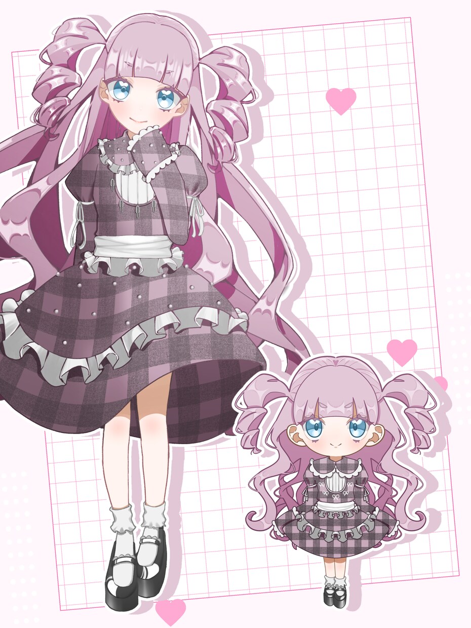 立ち絵、デフォルメイラスト2点セット販売します ♡これからVTuberさんや活動者を目指す方にオススメです♩ イメージ2