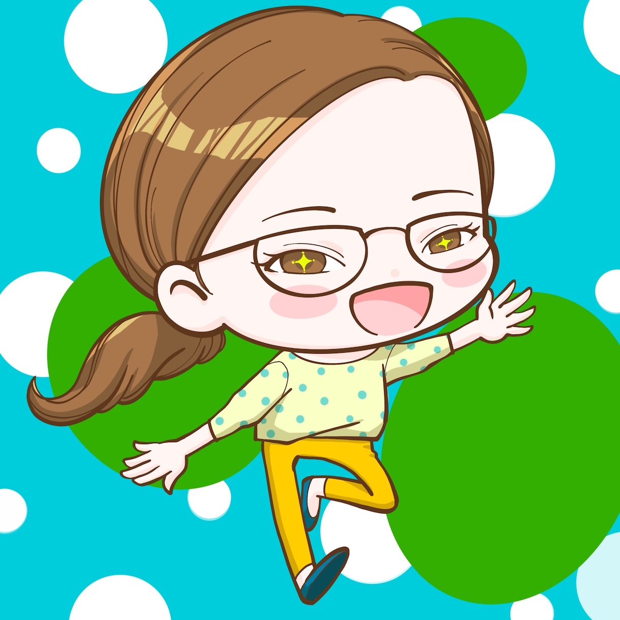 ブログアイコンアイコンなどに最適に描きます 格安差分で動きのある似顔絵になり動画やHPなどにオススメです イメージ3