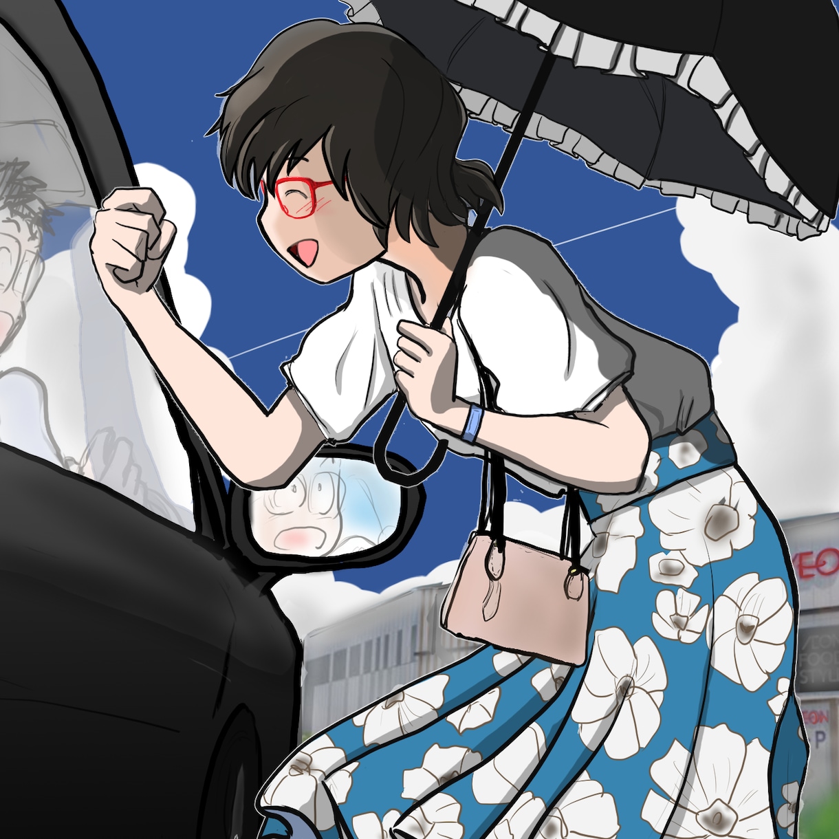 簡単なリクエストを伺い夏空イラストお任せで描きます 簡単なリクエストだけ伺い、お任せで夏の一枚絵を描きます イメージ3