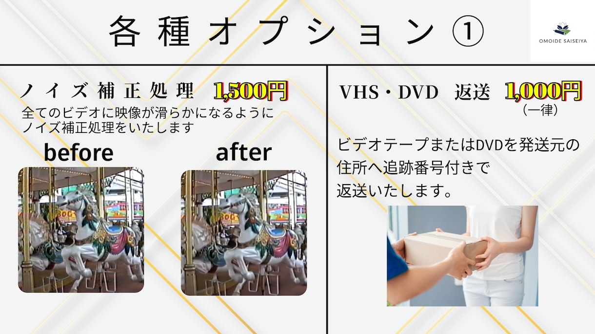 2本1,000円！【大切な想い出】をデータ化します 追加料金なしで【MP4】に変換！データ容量も無償で圧縮！ イメージ6