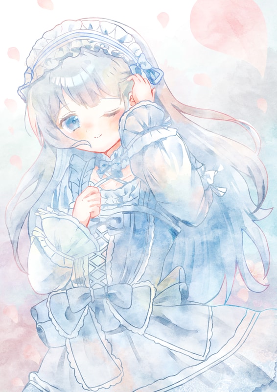 癒されるデジタル水彩画作成いたします 癒されるふんわりした可愛いの女の子描きます☆商用利用込み イメージ5