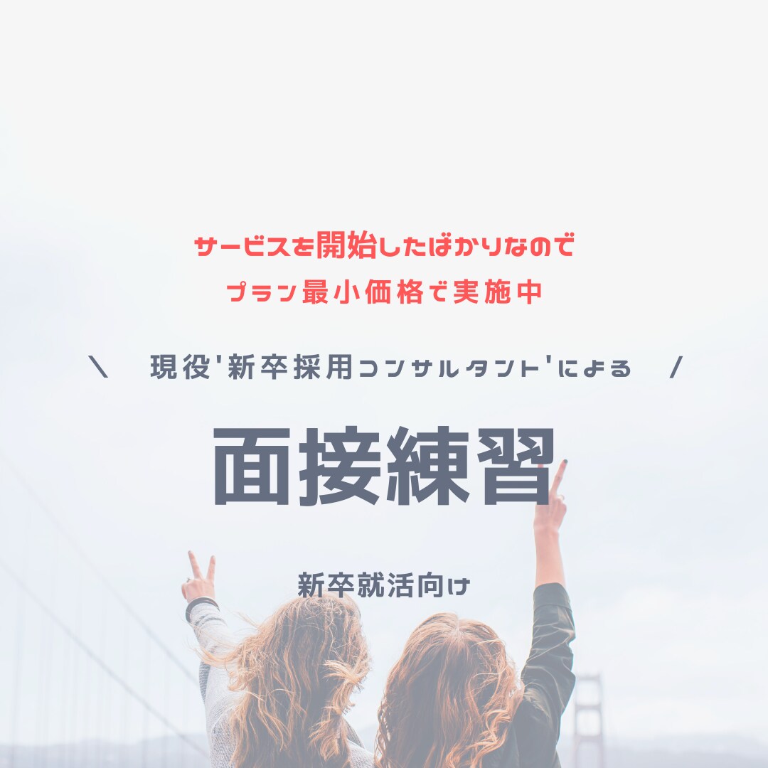 現役の新卒採用コンサルタントが面接対策します 新卒就活の模擬面接・アドバイスをビデオチャットで行います！ イメージ1