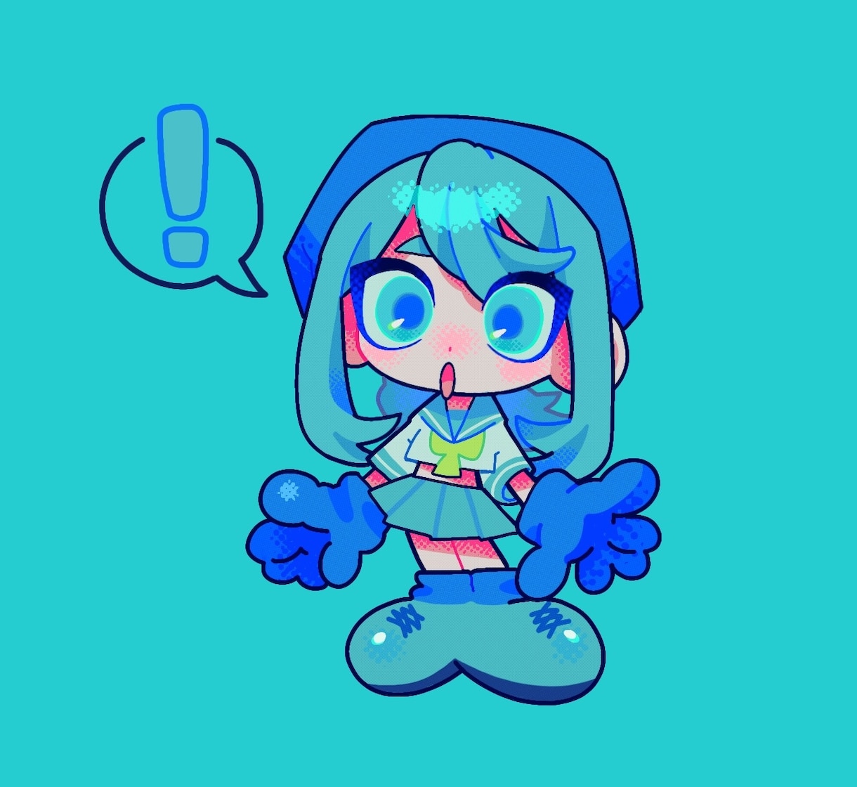スピード納品可　カラフルなミニキャラを描きます SNSアイコン用に使用できるイラストです！！ イメージ1