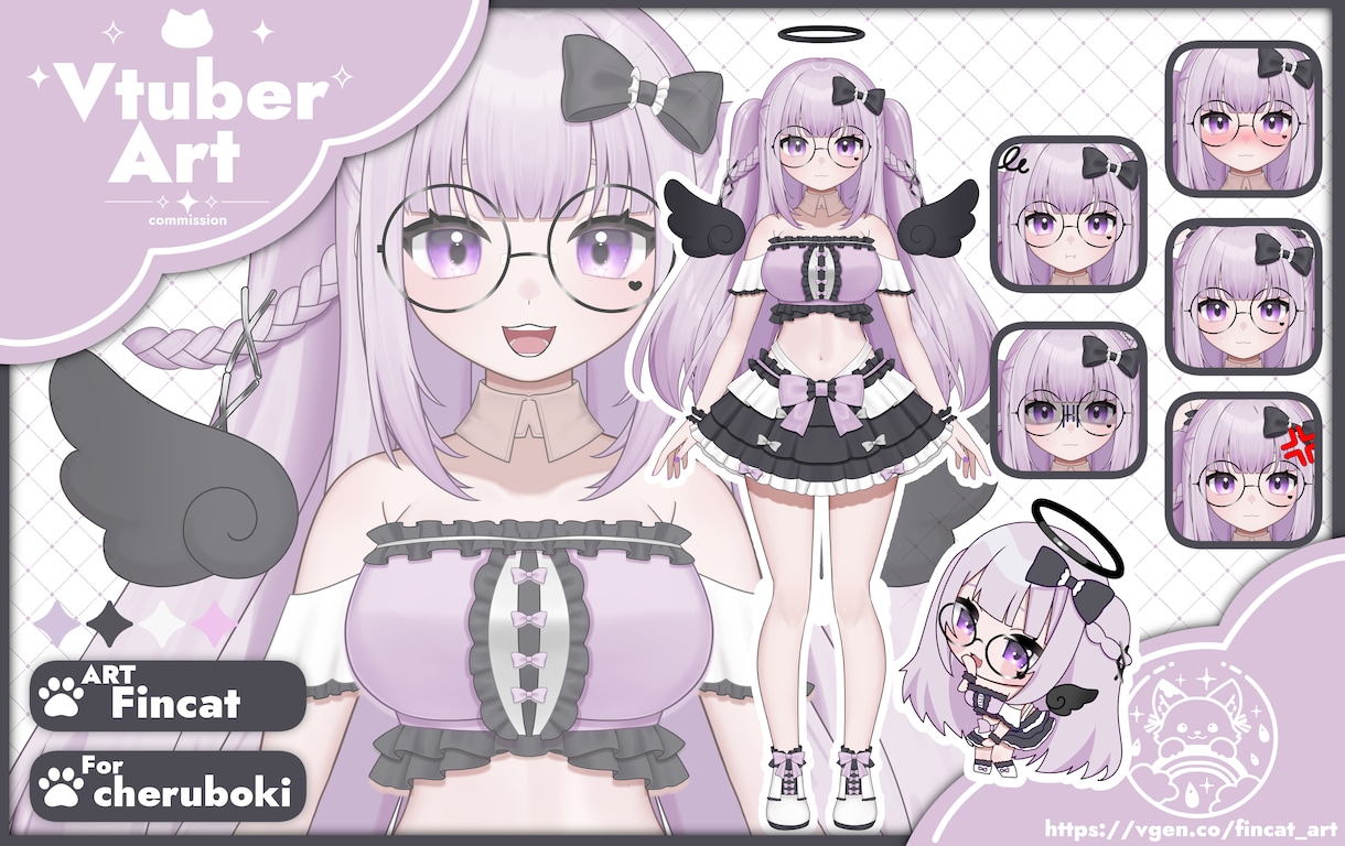 可愛いVtuberキャラクターを制作します 1年後もアップデート対応｜成長するVtuberモデル制作 イメージ3