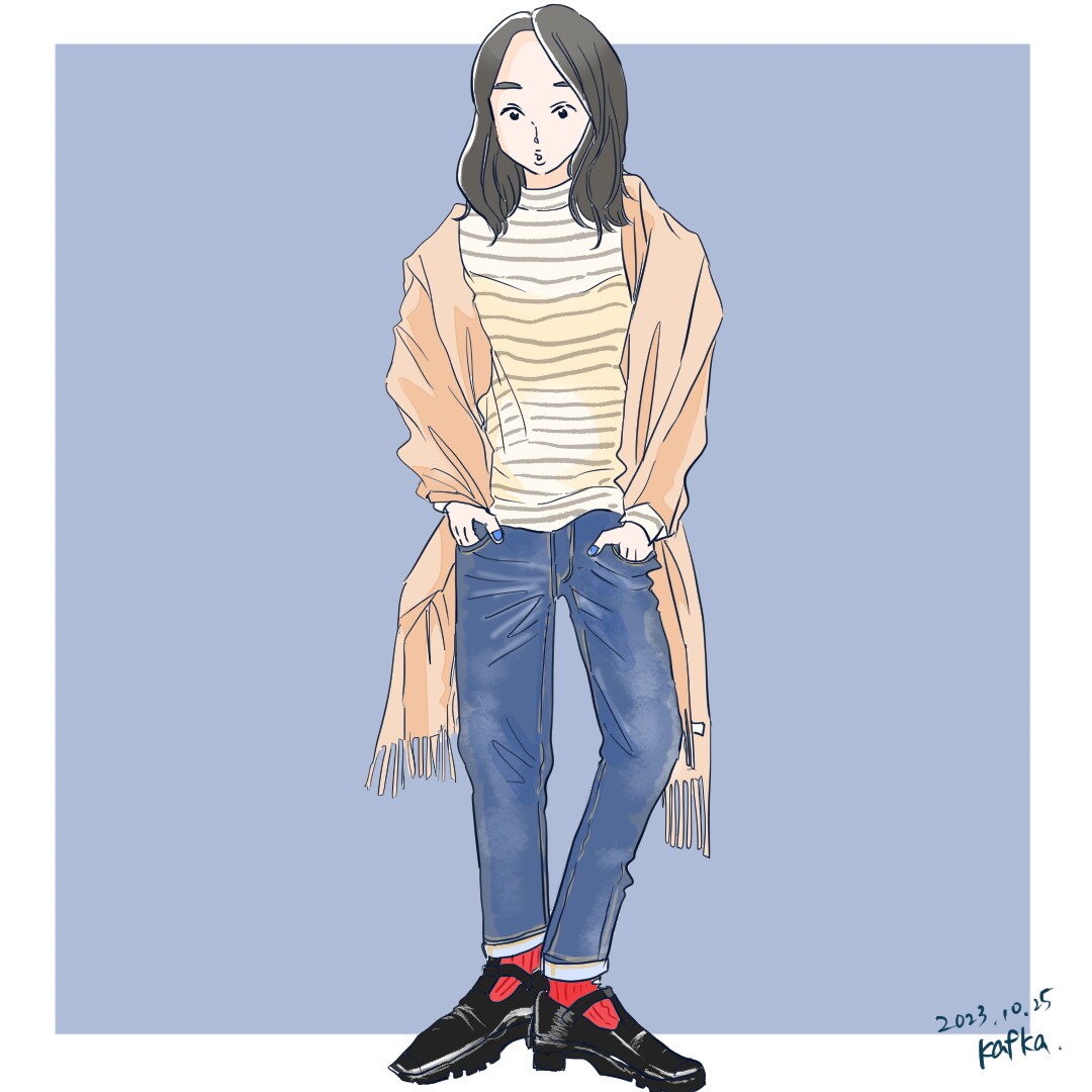 可愛い女の子描きます お洒落な服を着た女の子を描きます イメージ5