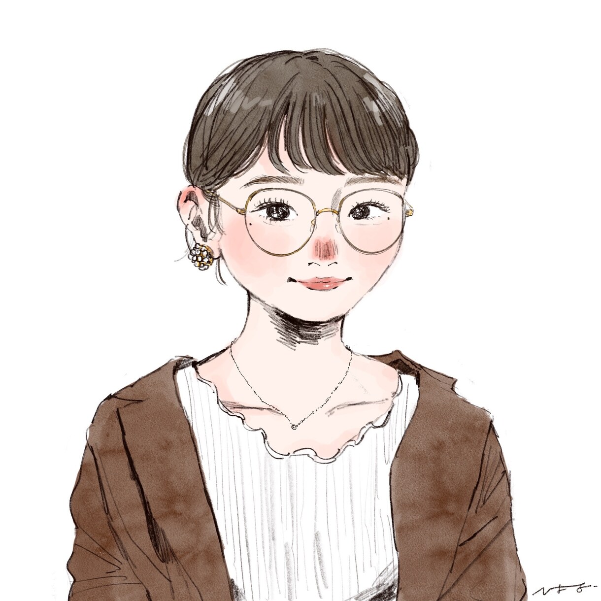 素朴であたたかな似顔絵描きます お客様の持つ空気感を大事に、やさしくあたたかいタッチで表現。 イメージ9