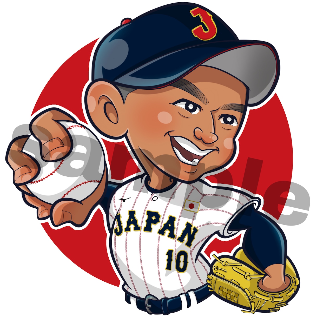 野球イラスト専門⚾️可愛い野球イラスト描きます ピッチング•バッティング•守備ポーズなんでもOKです！ イメージ2