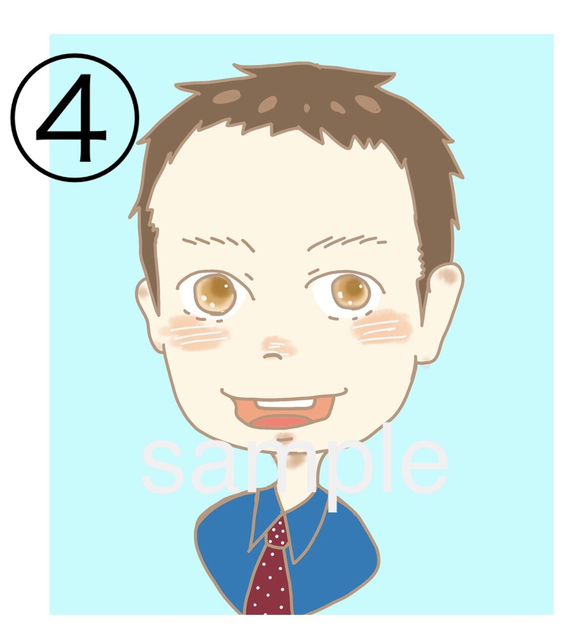 アイコン向け似顔絵イラストをお描きします ゆるっとしたデフォルメ似顔絵をアイコンにしませんか？☆ イメージ5